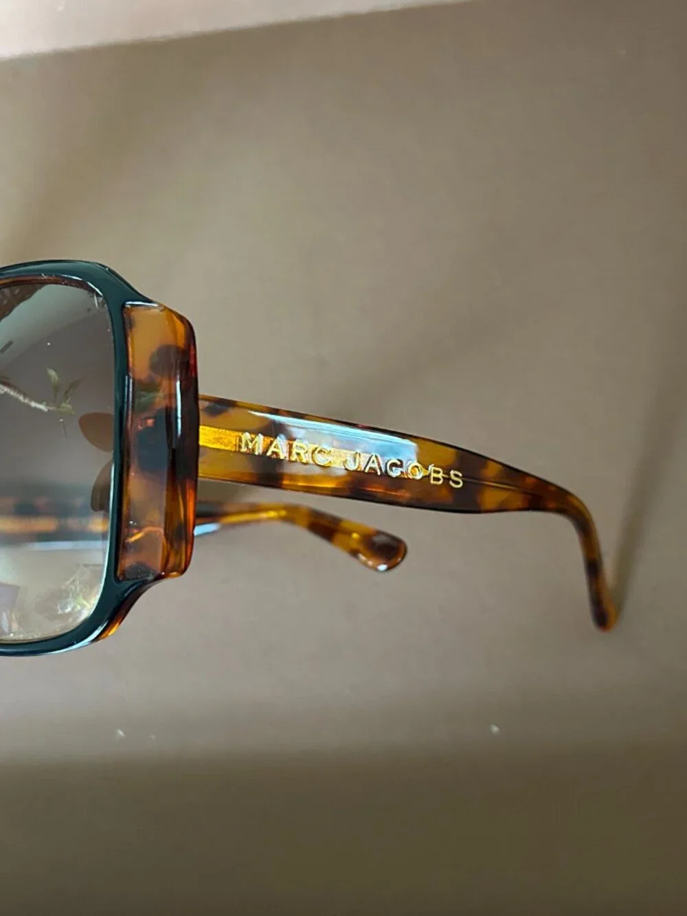 *Vintage Marc Jacobs*  Oversized Tortoise Shield Sunglasses – Model MJ 121/S